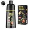 BELEZALIB Black Hair Dye Shampoo for Woman & Man, Argan Hair Color Shampoo 3 in 1, Semi-Permanent Gray Hair Coverage, Mild Formula, Lasts 30 Days(16.90 oz)