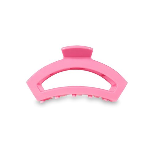 TELETIES - Medium Open Claw Clip - Strong Grip, Bendable Teeth, Comfortable Cutout Design - Ideal for Long, Thick, Curly, or Wavy Hair - For All Hair Textures - Spring Collection - Peonies