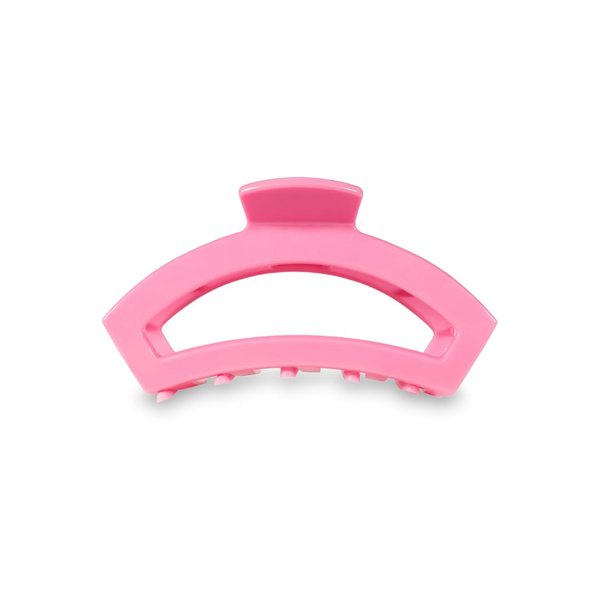 TELETIES - Medium Open Claw Clip - Strong Grip, Bendable Teeth, Comfortable Cutout Design - Ideal for Long, Thick, Curly, or Wavy Hair - For All Hair Textures - Spring Collection - Peonies