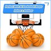 7 Inch PVC Mini Basketball for Indoor Basketball Hoops, Soft 7" Rubber Small Replacement Basketball for Over Door Basketball Hoop Sets, Little Basketballs for Beach Pool Outdoor (4 PCS with Pump)