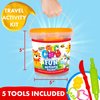 Air Clay Fun Activity Bucket - 15 Vibrant Colors and 5 Modeling Tools - Air Dry Clay for Kids - Soft Molding Clay for Kids - DIY Sculpting Art Craft Supplies Kits Gift - Magic Clay for Kids Ages 6+