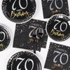 DECORLIFE 96 Pcs 70th Birthday Plates and Napkins, Tableware Set Serves 24 Guests, 70th Birthday Decorations Includes Napkins, Forks, Cheers to 70 Years Old Birthday Celebration for Men Women