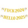 Hello 2025, Happy New Year Banner, New Years Eve Party Supplies 2025 | Happy New Year Party Decorations | NYE Party Decorations | Happy New Year Sign