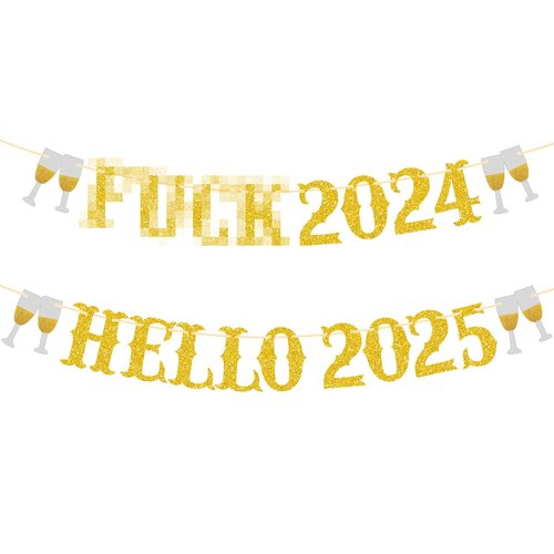 Hello 2025, Happy New Year Banner, New Years Eve Party Supplies 2025 | Happy New Year Party Decorations | NYE Party Decorations | Happy New Year Sign