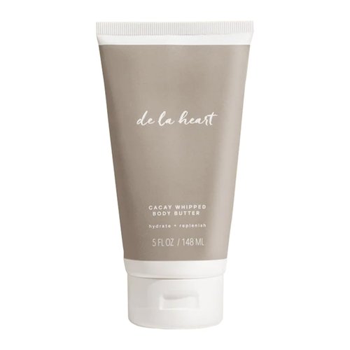 de la heart Cacay Whipped Body Butter, 5 oz, Hydrating Body Cream, Body Moisturizer