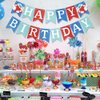 Happy Birthday Banner, Airplane Birthday Party Decorations, Blue Red Happy Birthday Banner, Happy Birthday Sign for Boys Girls Baby Airplane Party Favors Birthday Supplies
