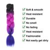 Themis Hair Ombre Braiding Hair 24 Inch Ombre Jumbo Braiding Hair 3 Packs Ombre Kanekalon Synthetic Braiding Hair Extensions for Braiding.(3 Packs,Black-Purple-Blue)