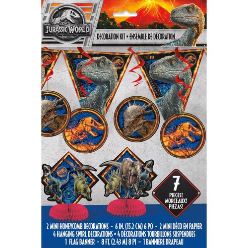 amscan Party Decoration Kit | Jurassic World 2 | 7 Pcs