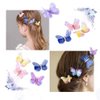SiaCroly Butterfly Hair Clips, 15 Pieces Hair Clips Glitter Barrettes Butterfly Snap Hairpin for Kid, Girl, Women, Colour Hair Accessories