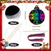 Hollowfly 80 Pieces Christmas Ornament Scratch Cards Rainbow Light Bulb Scratch Paper Christmas Tree Ornaments Christmas Party Supplies for Winter Xmas Home DIY Activities