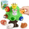 SnapGlowz Toddler Toys, Animal Learning Toys for Toddlers 1-6 Forest Animal Playset Montessori Toys for 2-6 Boys Girls Animal Figures Sensory Toys Educational Christmas Birthday Gifts for Boys