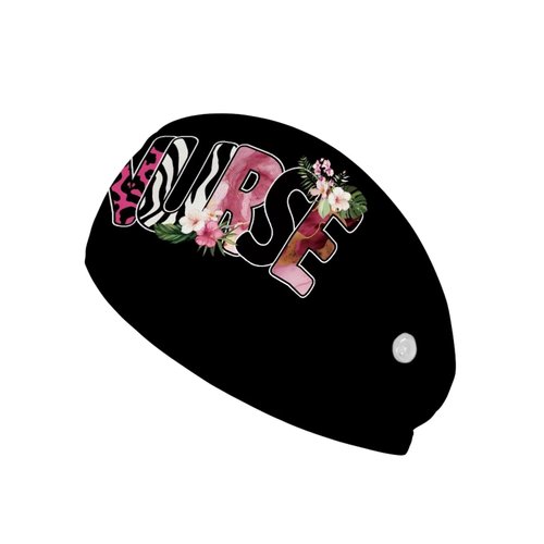 LedBack Black Headband for Mask with Buttons Wide Hairbands Elastic Sports Sweatband Doctor Nurse Ear Protection Headwear Nurse Gifts Workout Headwrap