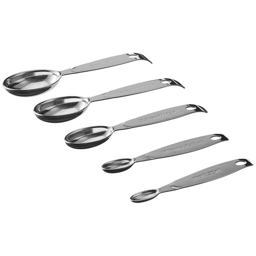 Cuisipro Stainless Steel Measuring Spoon Set, Odd Sizes, Silver
