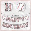 Supervitae Happy Birthday Banner Baseball, Baseball Birthday Banner, Baseball Birthday Party Hanging Decorations Sport Theme Party Supplies for Baseball Player Gift Sport Party Favors Decoration