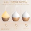 SALKING Essential Oil Diffuser, 100ml Small Aromatherapy Diffuser with Auto Shut-Off Function, Ultrasonic Diffusers for Essential Oils, Cool Mist Humidifier with Warm White Lights, for Office Home