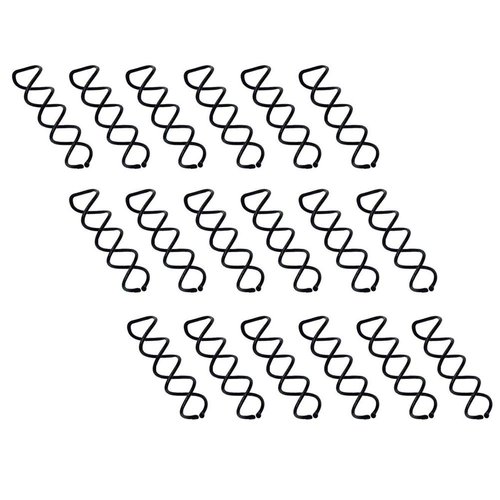 30pcs Spiral Bobby Hair Pins, Non-Scratch Round Tips Twist Screw Hair Pins Middle (Black)