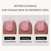 BTArtboxnails XCOATTIPS Toe Nail Tips - Upgrade Bigger Size French Tip Press On Toenails for Women, Pink Soft Gel Toenail Press Ons, 150pcs Soak Off Fake Toe Nails