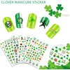 10 Pcs St. Patrick's Day Nail Art Stickers Luck of The Irish Nail Decals Shamrock Nail Stickers Green Spring Foil Decals Clover Nail Art Design Saint Patrick's Day Nail Decoration Supplies for Women