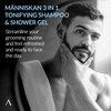 Kaaral Människan 3 in 1 Tonifying Shampoo & Shower Gel, 250ml - Cleanse Hair, Beard, and Body with Zeolite and Red Sandalwood