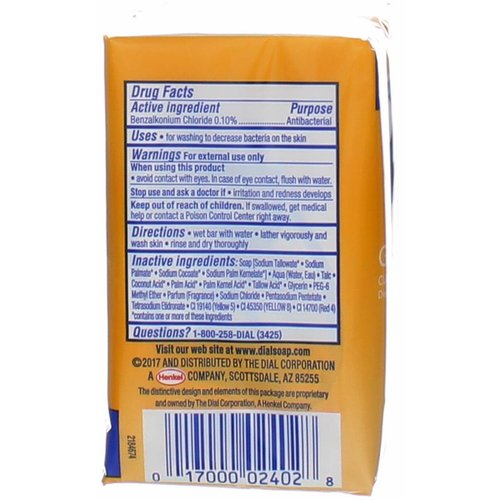 Dial Bar Soap Gold 4 Ounce 3 Count Advanced Clean Antibacterial