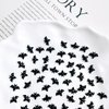 30Pcs Halloween Nail Charms 3D Resin Nail Art Charms Black Bat Nail Gems with Rhinestones Black Halloween Nail Charms for Acrylic Nails Supplies for DIY Manicure Nail Art Decorations