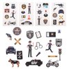24 Sheets Police Temporary Tattoos, Birthday Decorations Police Party Favors