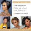 SUPERNOVA Pixie Cut Wigs for Black Women Human Hair Pixie Cut Bob Lace Front Wigs Human Hair 13x4x1 T Part Short Bob Wigs Side Part Glueless Wigs Human Hair Pre Plucked Straight Bob Wig Hair (6 Inch)…