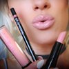 Pink Dust Pink Champagne Lip Combo - (Pack of 3) Lips Combo Makeup - Long Lasting, Lipstick, Liquid Lipstick & Lip Liner Combo Set - Naked Liner, Angelina Lipstick, Pink Puff Plumping Gloss