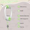 Cat Toy Interactive for Indoor Cats, Smart USB Rechargeable Door Hanging Automatic Retractable Kitten Toys, Teaser Electronic Self Play Feather Cat String Toys Attached with 3 Catnip Mice Green