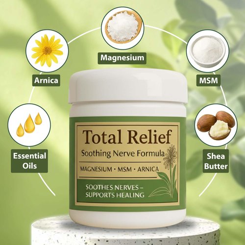 HiRelief Total Relief Magnesium Cream for Nerves – Fast-Absorbing MSM & Arnica Cream for Healthy, Comfortable Nerves and Daily Comfort – 4 Fl Oz (Pack of 1)
