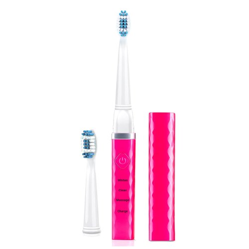 Pop Sonic USB Charge Anywhere Toothbrush (Pink) - Rechargeable Toothbrush w/Up to 40,000 Brush Strokes/Minute -Long-Lasting Dupont Nylon Bristles -Teens & Adult Toothbrush with Quadrant Pacer