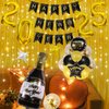 IDAODAN New Years Decorations 2025 Kit, New Years Eve Party Supplies 2025 with Happy New Year Banner, 2025 Balloons, Fringe Curtains, Champagne Balloon for New Year Eve Decorations