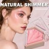 IONSGAKO White Highlighter Makeup Palette Face Highlighter Powder Iluminadores De Maquillaje Narutal Shimmer Glitter Highlighter Blush Powder Makeup Palette-05 Mermaid Color
