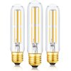 T10 Led Bulb,Dimmable 6W Led Tubular Bulbs, Soft White 3000K, 60 Watt Incandescent Bulb Equivalent, 3000K Soft White, Clear Glass, E26 Base Lamp Bulb, for Cabinet Display Cabinet etc,3 Pack.