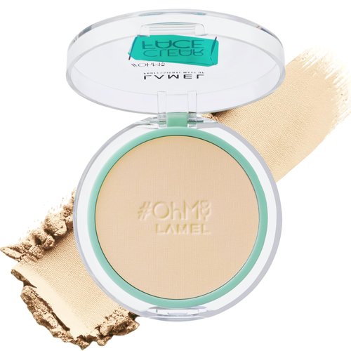 Lamel OhMy Clear Face Powder - Light Natural Coverage & Suet Control - Cruelty Free - Sand Beige N.405