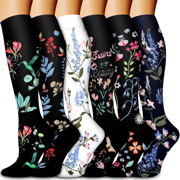 Bluemaple Copper Compression Socks For Women & Men Circulation - Best for Running,Nursing,Hiking,Flight&Travel