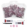 qiipii Light Pink Crystal Resin Rhinestones w B7000 Jewelry Glue for Bedazzling Crafting Flatback Stones 3mm 4mm 5mm Non-Hotfix Diamonds Crystals Gems Charms for Nails Face Eyes Makeup Tumblers Crafts