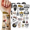30 Pcs Rock N Roll Temporary Tattoos Stickers for Kids, Born To Rock Music Band Birthday Party Decorations Favors Supplies for Boys Girls Gifts Classroom Rewards