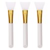 Mini Skater Brand 3Pcs Silicone Face Mask Brushes Soft Silicone Facial Mask Applicator Beauty Tool for Mud Clay Charcoal DIY Mixed Mask,White