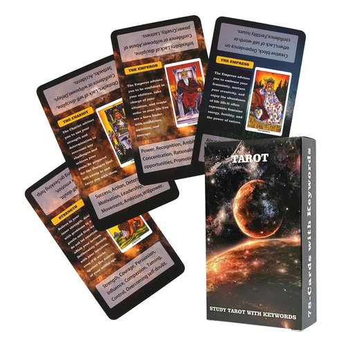 SUCADA Tarot Cards，78 Tarot Deck Set，Tarot Cards for Beginners,Tarot Cards with Meanings On Them