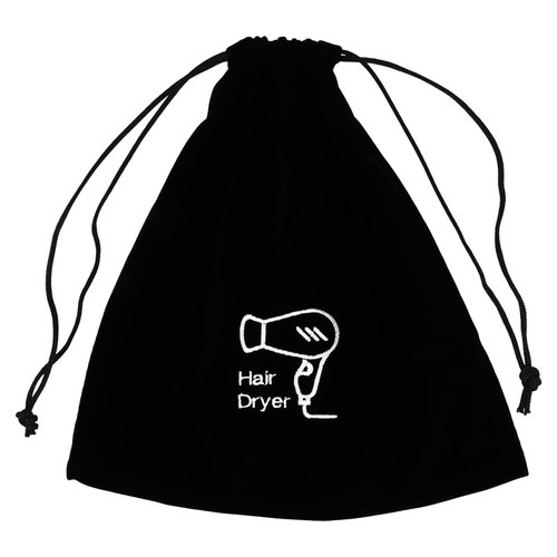 FOMIYES Hair Dryer Bag, Hairdryer Drawstring Bag, Hair Dryer Drawstring Storage Bag, Simple Hair Dryer Holder for Home Travel 1Pc (Black)