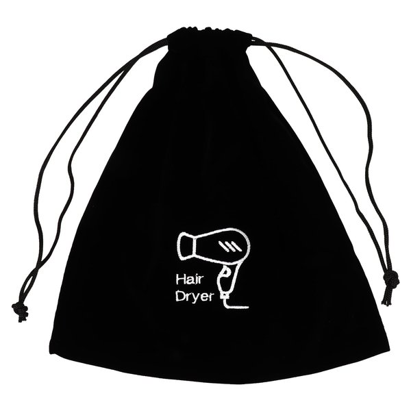 FOMIYES Hair Dryer Bag, Hairdryer Drawstring Bag, Hair Dryer Drawstring Storage Bag, Simple Hair Dryer Holder for Home Travel 1Pc (Black)