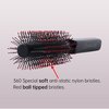 Small Round Hair Brush for Blow Drying Short, Thin, Fine Hair, Wooden Styling Blowout Roller Hairbrush with Soft Nylon Bristles, Both for Men & Women, 1.4 Inch
