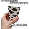EaciTown 50 Pcs Cow Cups Cow Print Paper Cups Cowgirl Cups Cow Party Favors Farm Birthday Party Supplies Cowgirl Baby Shower Decorations