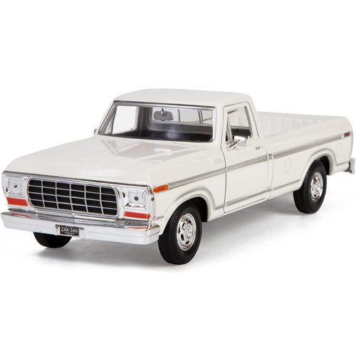 1979 F-150 Pickup Truck White 1/24 Diecast Model Car by Motormax 79346AC-WH