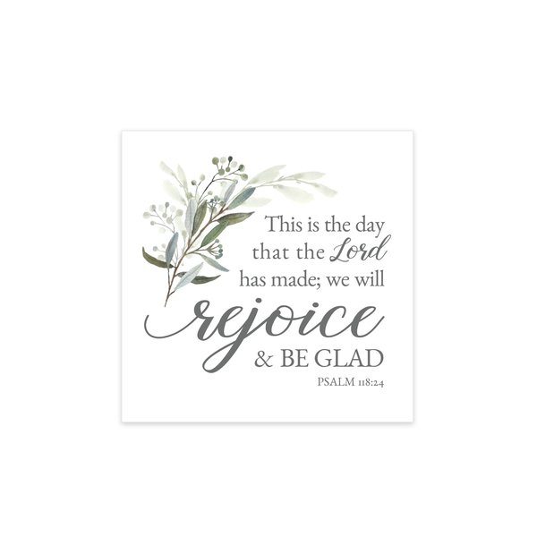 This Is The Day The Lord Has Made Beverage Napkins / 48 Bible Verse White Cocktail Napkins / 4 3/4" x 4 3/4" Square Religious Christian Party Napkins/Made In The USA