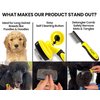 ShedTitan Slicker Dog Brush for Goldendoodles, Poodles & Dematting Pet Comb Value Kit - Easy Self Cleaning Slicker Brush for Grooming Dogs, Golden Doodle, Poodle, Cats - Detangle Comb Removes Matts