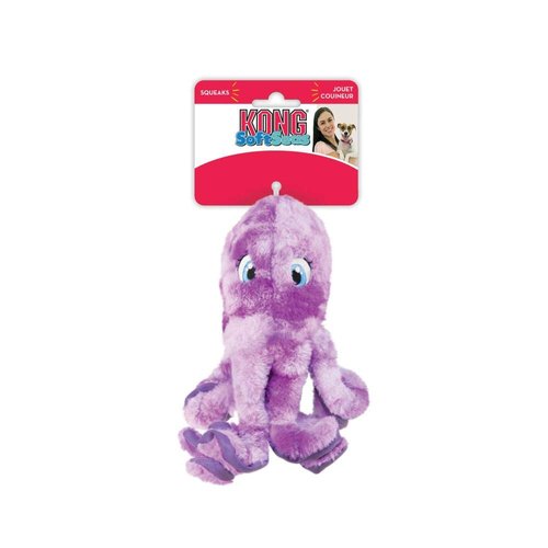 Kong SoftSeas Octopus - Super Soft Plush for Cuddling or Indoor Play - Small