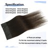 Aison Dark Brown Tape in Hair Extensions Human Hair 18 Inches 40g 20 Pcs/Pack Invisible Tape ins Human Hair Extensions Real Hair Extensions Tape in