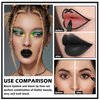 LZXLUKGIR Black Lipstick Halloween Black Lip Liner Lip Kit,Matte Black Lipstick Long Lasting Smudge Proof,Velvet Black Lip Gloss Lip Stain,Non Stick Cup Black Liquid Lip Stick and Lip Pencil for Women